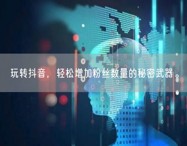 玩转抖音，轻松增加粉丝数量的秘密武器。