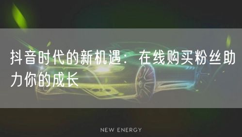 抖音时代的新机遇：在线购买粉丝助力你的成长