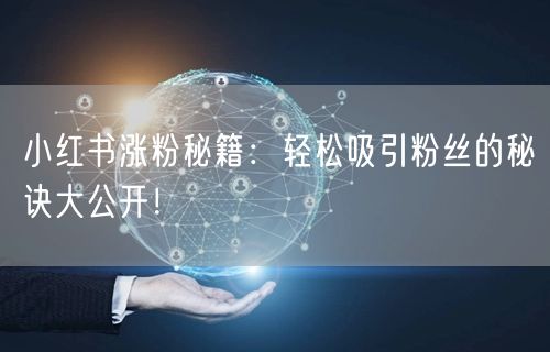 小红书涨粉秘籍：轻松吸引粉丝的秘诀大公开！