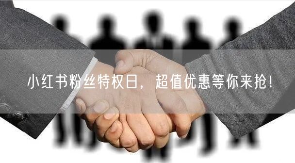 小红书粉丝特权日，超值优惠等你来抢！