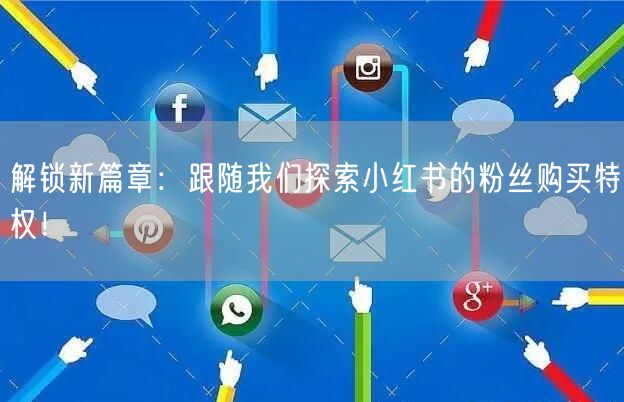 解锁新篇章：跟随我们探索小红书的粉丝购买特权！