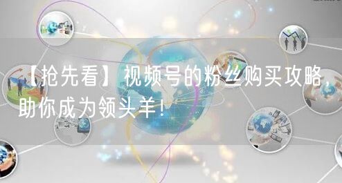 【抢先看】视频号的粉丝购买攻略，助你成为领头羊！