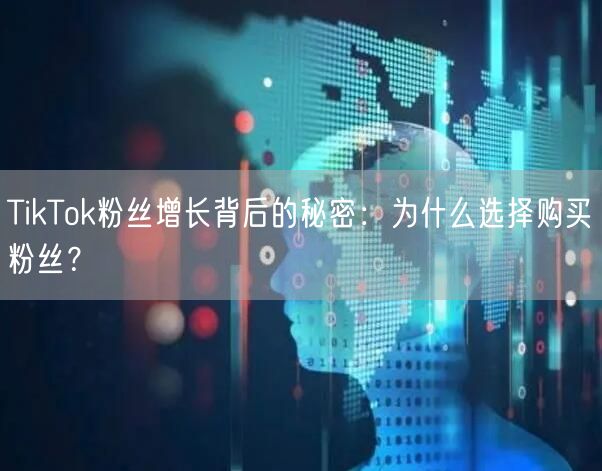 TikTok粉丝增长背后的秘密：为什么选择购买粉丝？