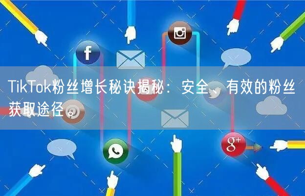 TikTok粉丝增长秘诀揭秘：安全、有效的粉丝获取途径。