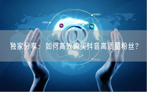 独家分享：如何高效购买抖音高质量粉丝？