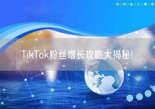 TikTok粉丝增长攻略大揭秘!