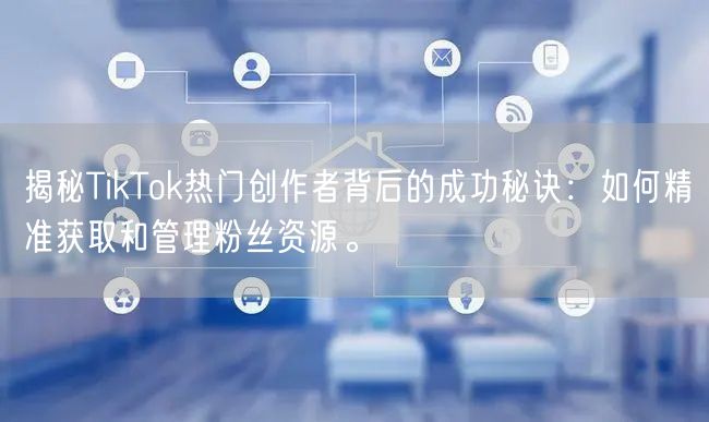 揭秘TikTok热门创作者背后的成功秘诀：如何精准获取和管理粉丝资源。