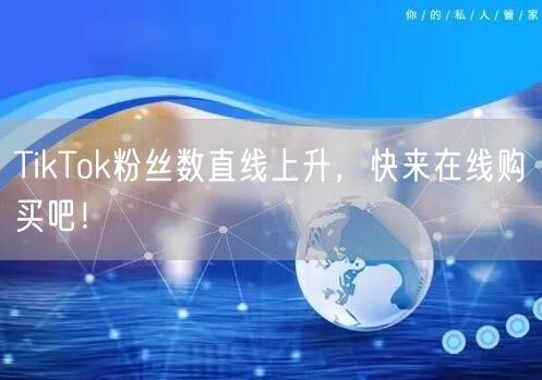 TikTok粉丝数直线上升，快来在线购买吧！