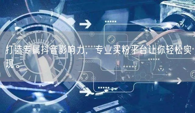 打造专属抖音影响力，专业买粉平台让你轻松实现。