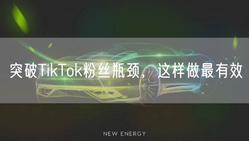 突破TikTok粉丝瓶颈，这样做最有效