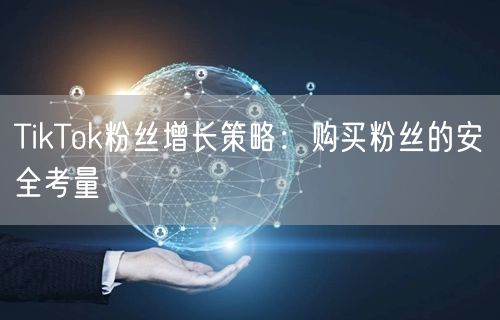 TikTok粉丝增长策略：购买粉丝的安全考量