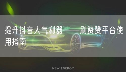提升抖音人气利器——刷赞赞平台使用指南
