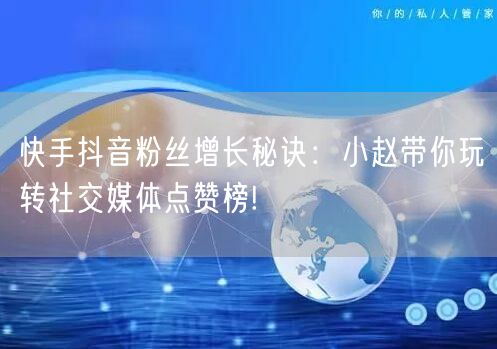快手抖音粉丝增长秘诀：小赵带你玩转社交媒体点赞榜!