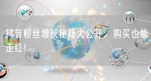 抖音粉丝增长秘籍大公开：购买也能走红！