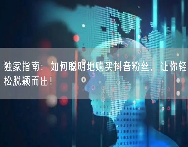 独家指南：如何聪明地购买抖音粉丝，让你轻松脱颖而出！