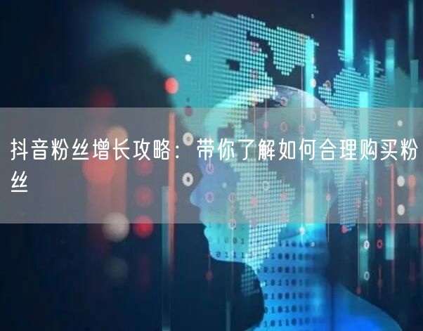 抖音粉丝增长攻略：带你了解如何合理购买粉丝