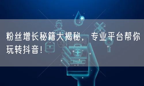 粉丝增长秘籍大揭秘，专业平台帮你玩转抖音！