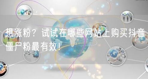 想涨粉？试试在哪些网站上购买抖音僵尸粉最有效！