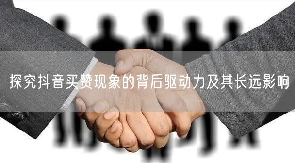 探究抖音买赞现象的背后驱动力及其长远影响