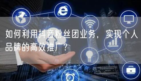 如何利用抖音粉丝团业务，实现个人品牌的高效推广？