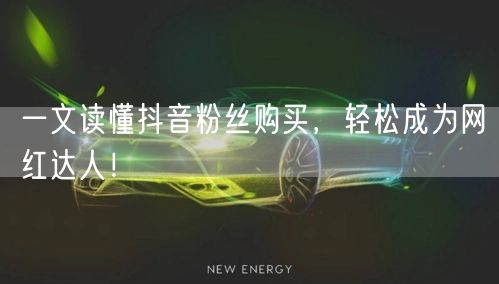 一文读懂抖音粉丝购买，轻松成为网红达人！