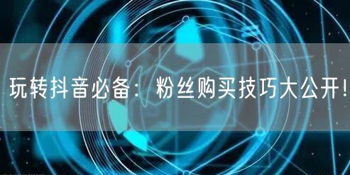 玩转抖音必备：粉丝购买技巧大公开！