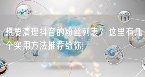 想要清理抖音的粉丝列表？这里有几个实用方法推荐给你!