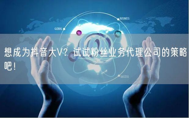 想成为抖音大V？试试粉丝业务代理公司的策略吧！