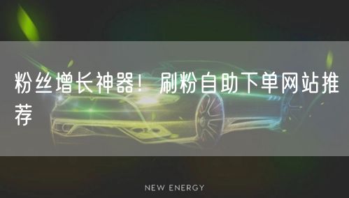 粉丝增长神器！刷粉自助下单网站推荐