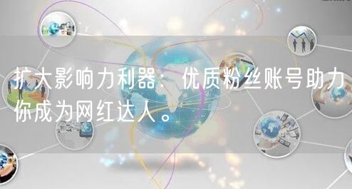 扩大影响力利器：优质粉丝账号助力你成为网红达人。