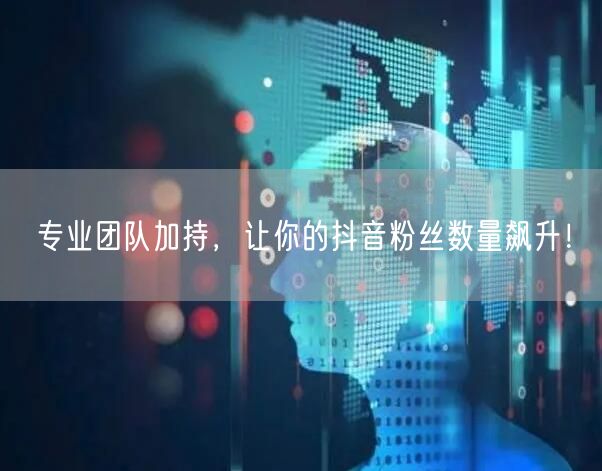 专业团队加持，让你的抖音粉丝数量飙升！