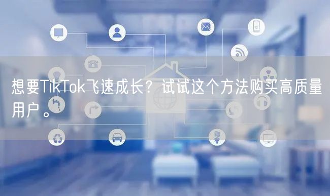 想要TikTok飞速成长？试试这个方法购买高质量用户。