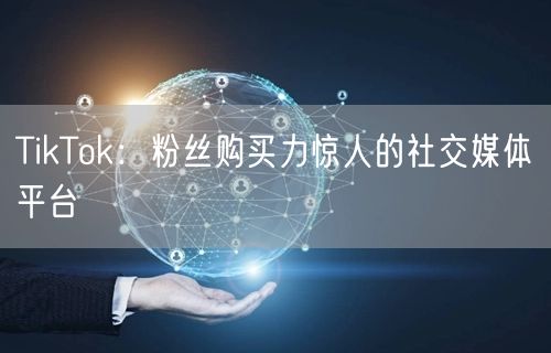 TikTok：粉丝购买力惊人的社交媒体平台