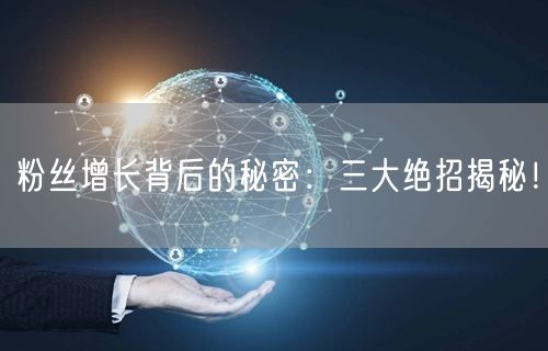 粉丝增长背后的秘密：三大绝招揭秘！