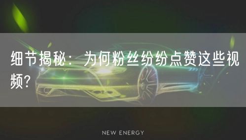 细节揭秘：为何粉丝纷纷点赞这些视频?
