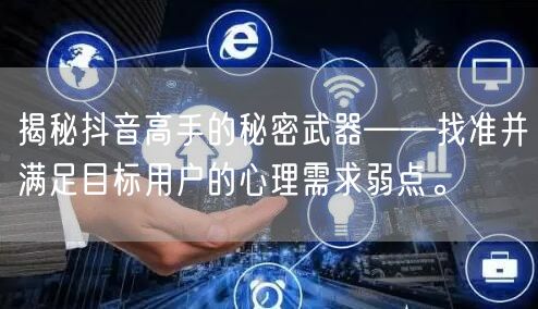 揭秘抖音高手的秘密武器——找准并满足目标用户的心理需求弱点。
