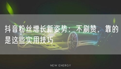 抖音粉丝增长新姿势：不刷赞，靠的是这些实用技巧