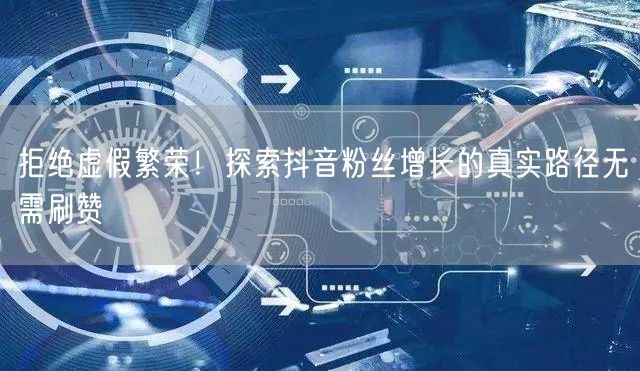 拒绝虚假繁荣！探索抖音粉丝增长的真实路径无需刷赞
