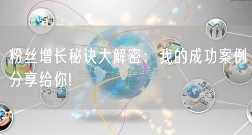 粉丝增长秘诀大解密：我的成功案例分享给你!