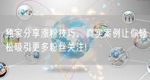 独家分享涨粉技巧，真实案例让你轻松吸引更多粉丝关注!