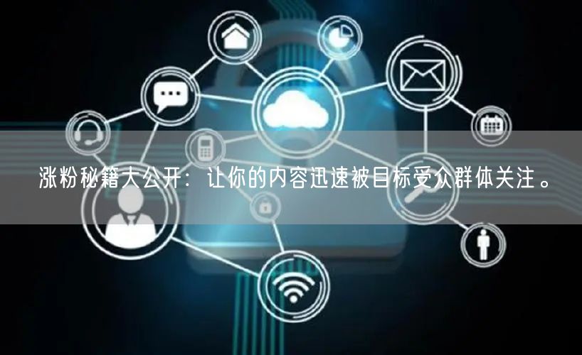 涨粉秘籍大公开：让你的内容迅速被目标受众群体关注。