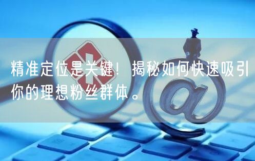 精准定位是关键！揭秘如何快速吸引你的理想粉丝群体。
