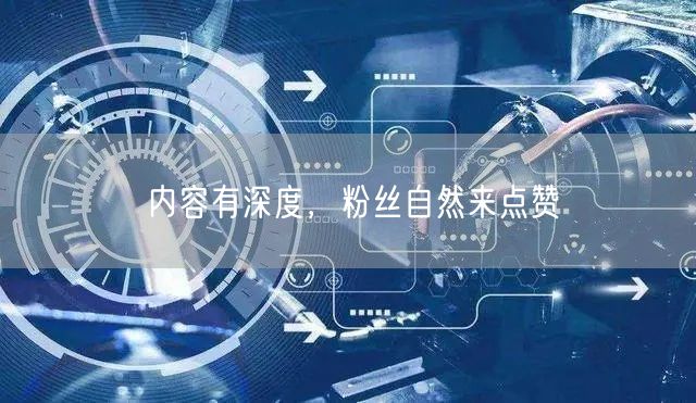 内容有深度，粉丝自然来点赞