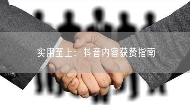 实用至上：抖音内容获赞指南