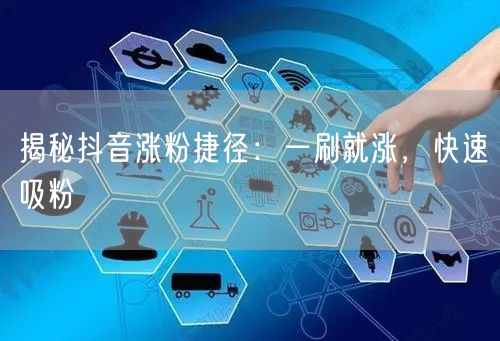 揭秘抖音涨粉捷径：一刷就涨，快速吸粉