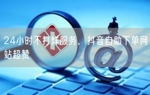 24小时不打烊服务，抖音自助下单网站超赞