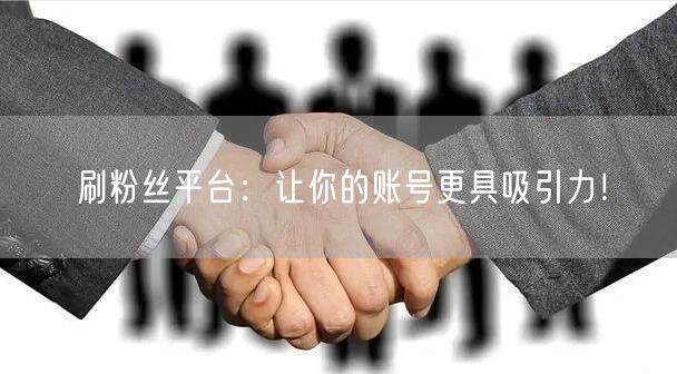 刷粉丝平台：让你的账号更具吸引力！
