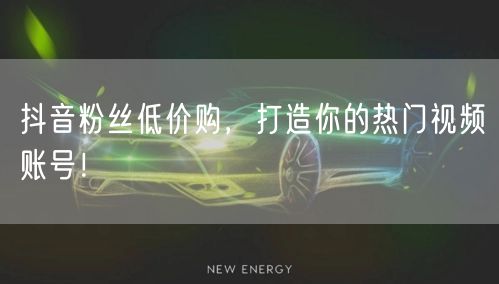 抖音粉丝低价购，打造你的热门视频账号！
