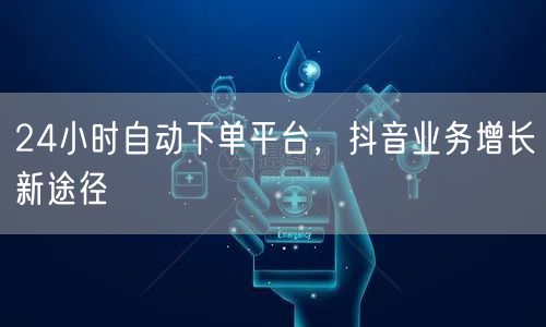 24小时自动下单平台，抖音业务增长新途径