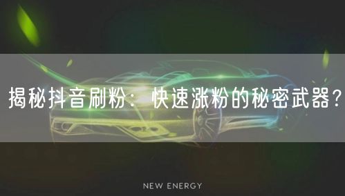 揭秘抖音刷粉：快速涨粉的秘密武器？